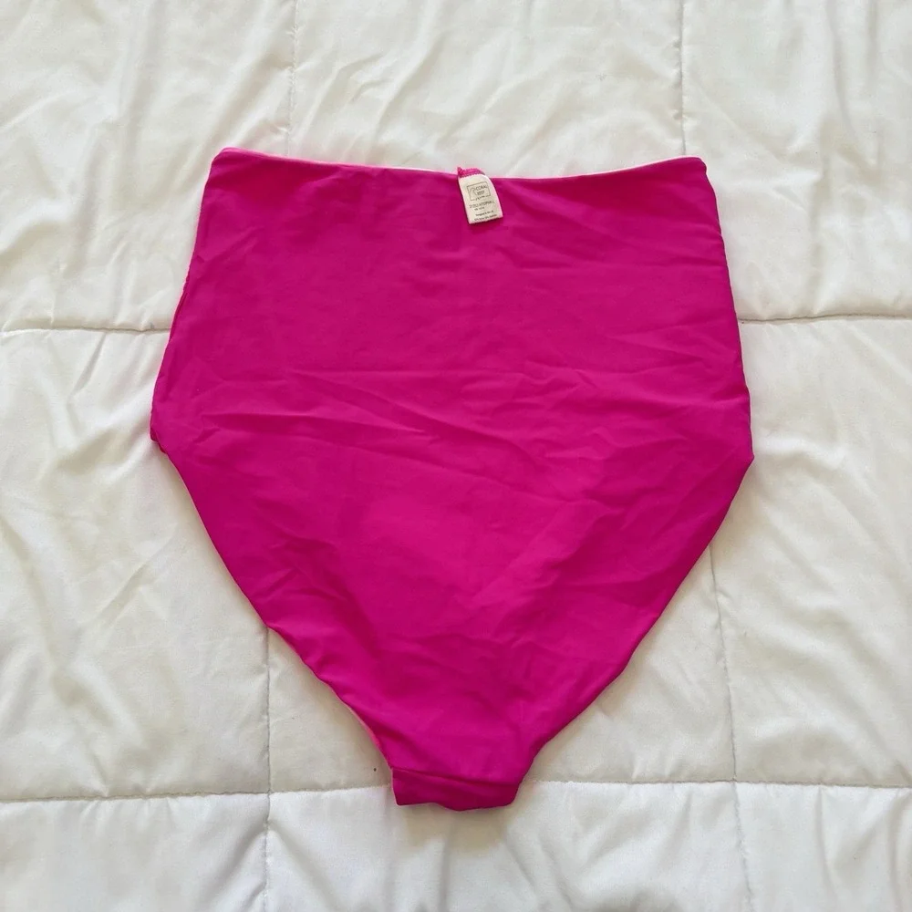 Coral Reef Swim Bikini Bottoms Womens Size Large Reversible Pink Summer Beach‎